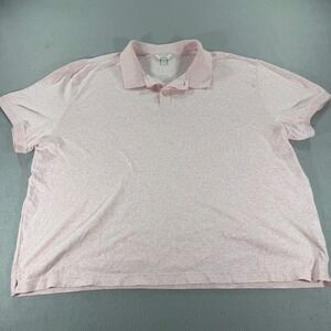 Banana Republic Luxe Touch Polo Mens XXL Pink Cotton‎ Performance